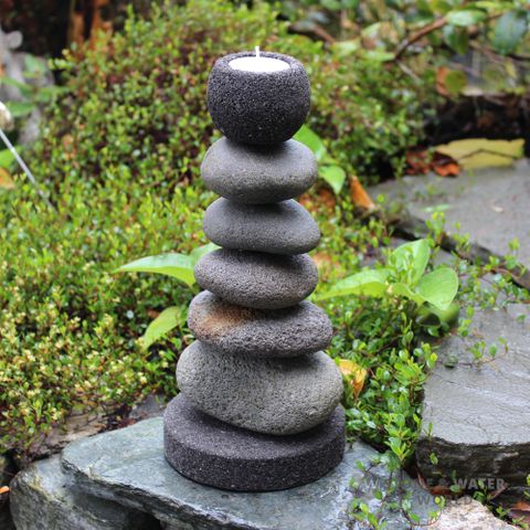 Stone Stack Candle Holder