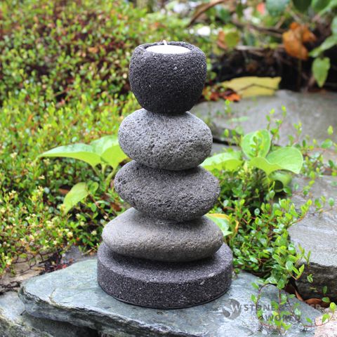 Stone Stack Candle Holder (Small)