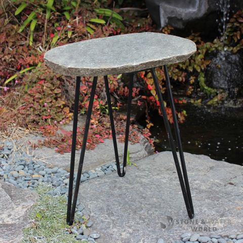 Riverstone Table w/ Iron Legs