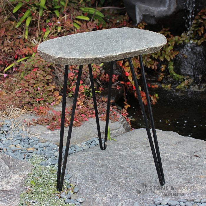 Riverstone Table w/ Iron Legs