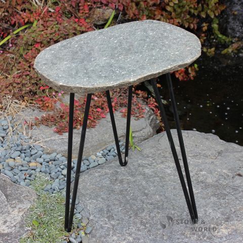 Riverstone Table w/ Iron Legs