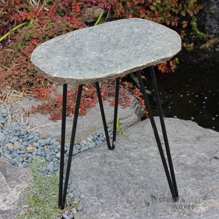 Riverstone Table w/ Iron Legs