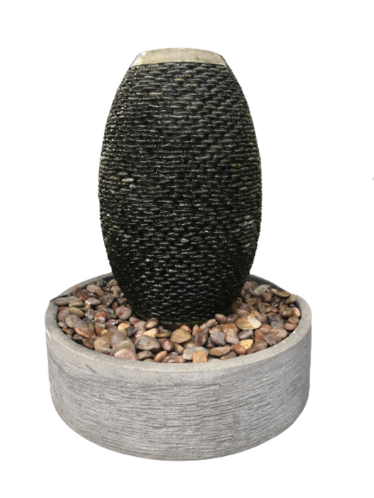 Egg Shaped Pebble Pot