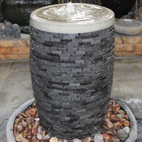 Stacked Lavastone Urn