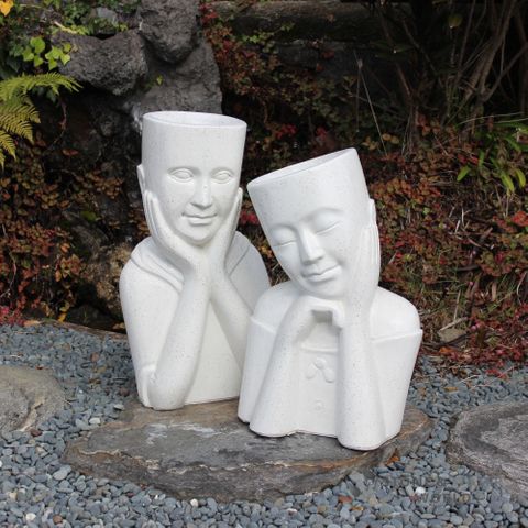 Terrazzo Pot Man | Set of 2 (White)