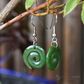 Greenstone Koru Earrings