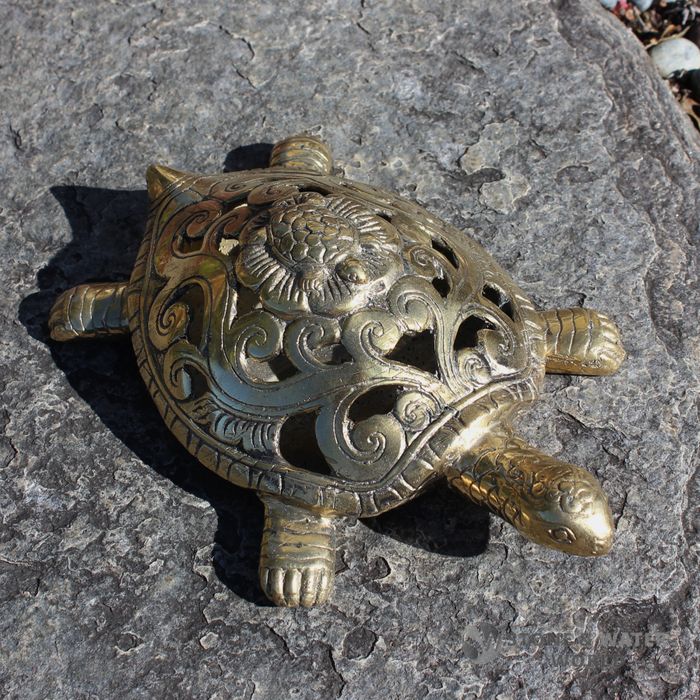 Large Brass Turtle