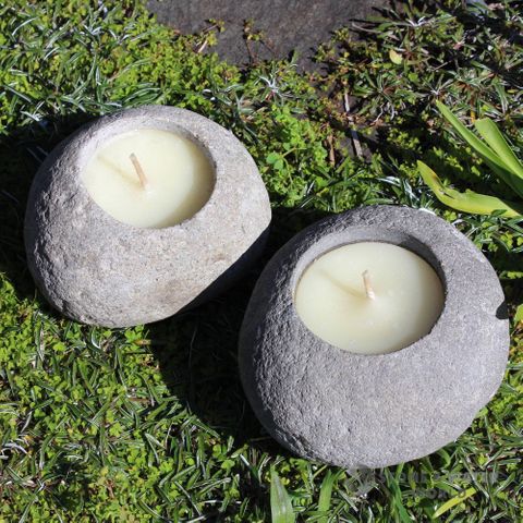 Stone Candle Bowl