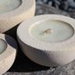 Half Round Stone Candles