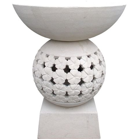 Frangipani Detailed Stand & Bowl