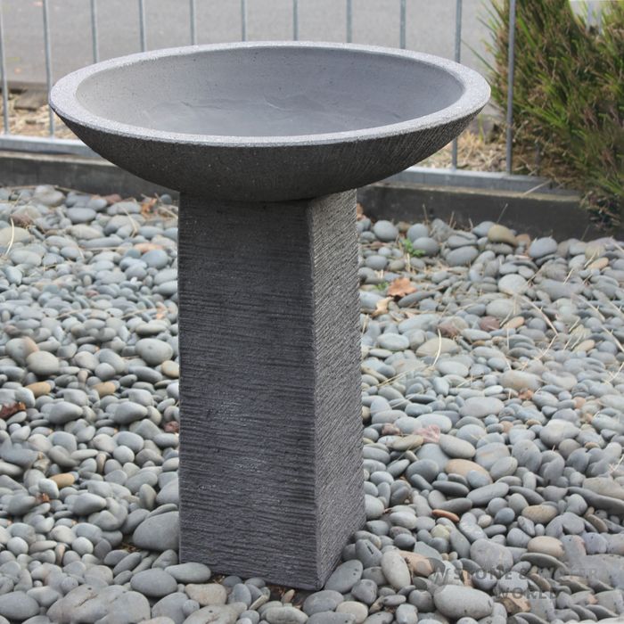 Textured Birdbath