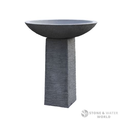 Textured Birdbath