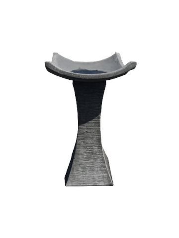 Birdbath with Curved Bowl