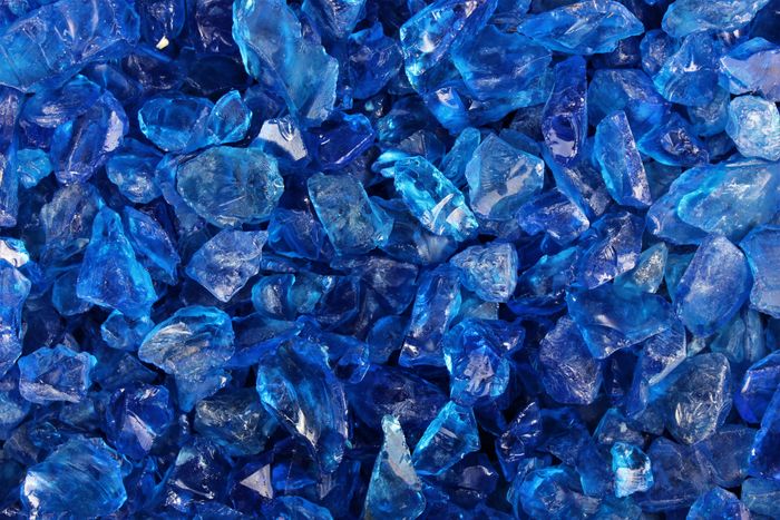 Blue Crushed Glass (1ltr Bag)