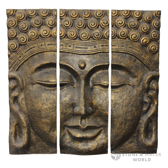 3 Piece Buddha Wall Art (Large)