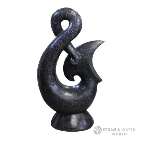 Shoppington  Garden Sculpture - Terrazzo - Fish Hook Black, 2. Garden Pots  & Outdoor Art