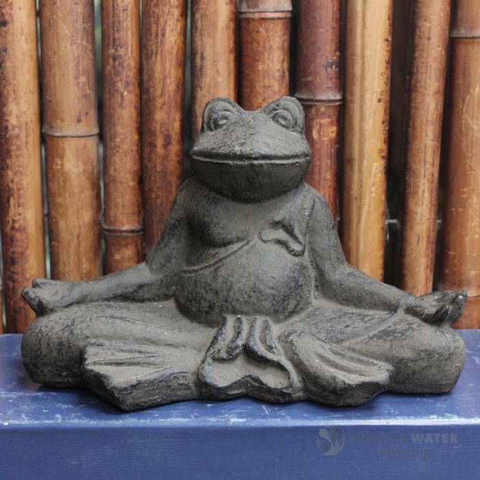 Large Yoga Frog  Stone and Water World