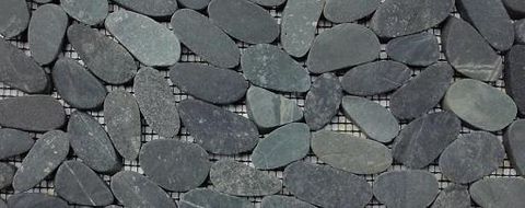 (Sliced Pebble) Black Sumatra | 100x300mm