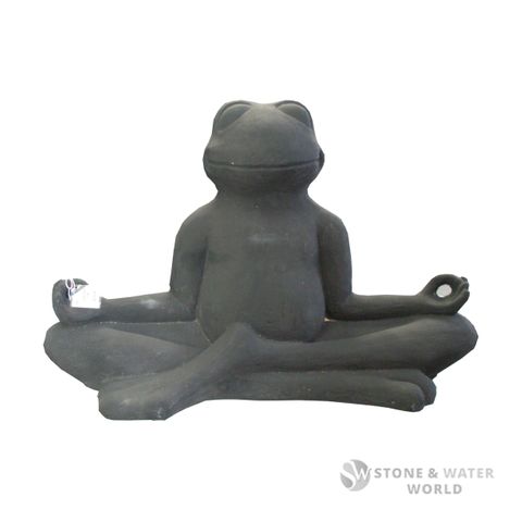 Large Yoga Frog  Stone and Water World