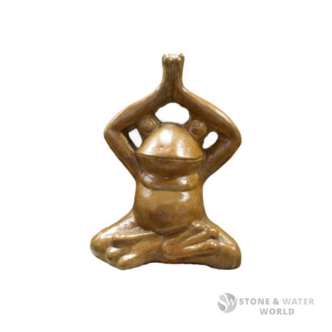 Gold Yoga Frog  Stone and Water World