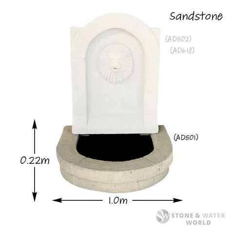 adwater® Lion Fountain | Pond (Sandstone)