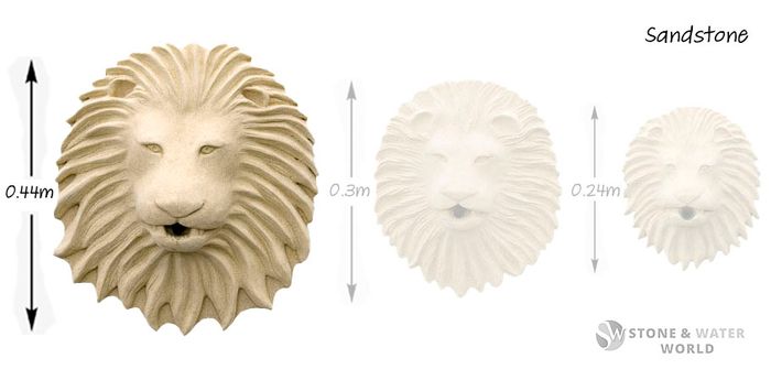 (Adwater Lion Head) Large | Sandstone