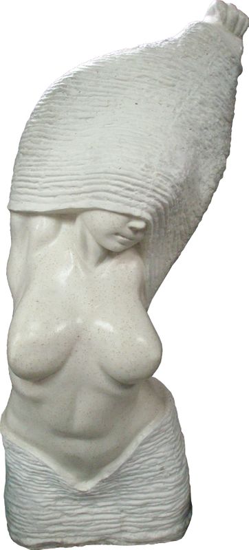 Terrazzo Woman Fountain | Large (White)