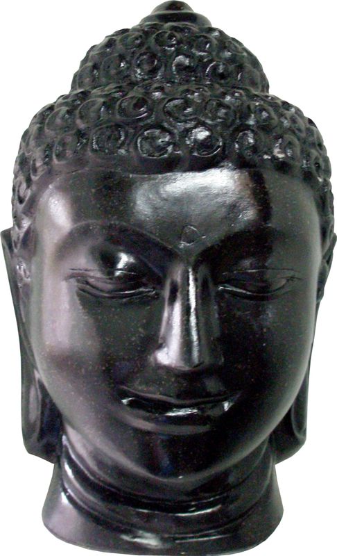 Terrazzo Buddha Head (Black)