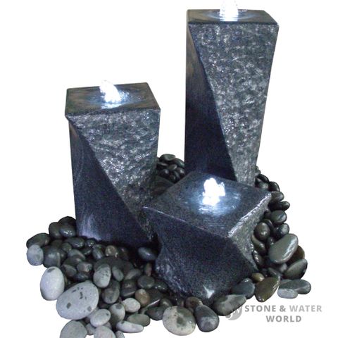 Large Twist Pillars (Set of 3)