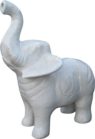 Terrazzo Elephant Fountain (White)