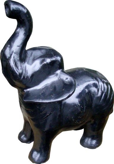 Terrazzo Elephant Fountain (Black)