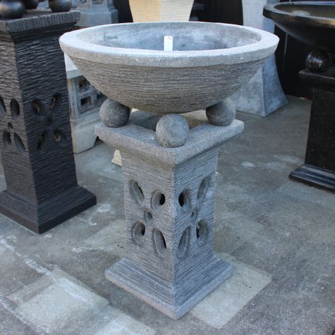 Bowl & Carved Plinth