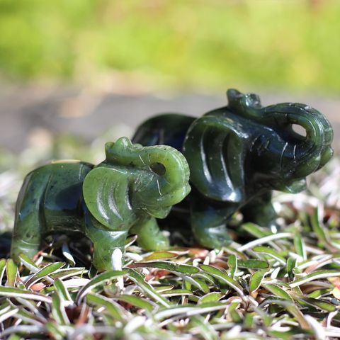 Hand Carved Jade Elephant
