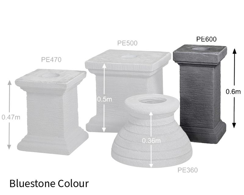 Square adwater® Pedestal | 600Hmm (Bluestone)