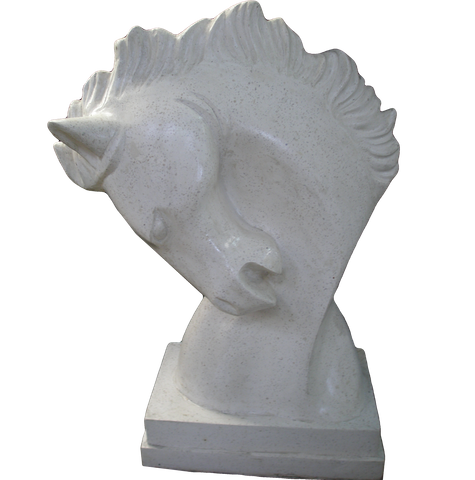 Terrazzo Horse Head (White)