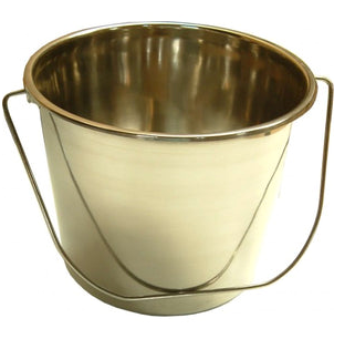 BUCKET ROUND STAINLESS STEEL 12L