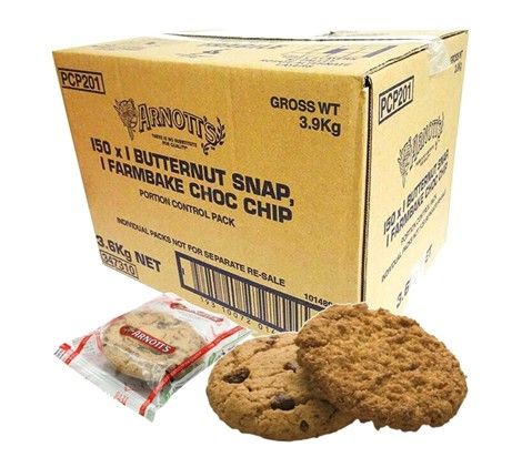 BISCUITS CHOC CHIP/ BUTTERNUT SNAP 2PK (150)
