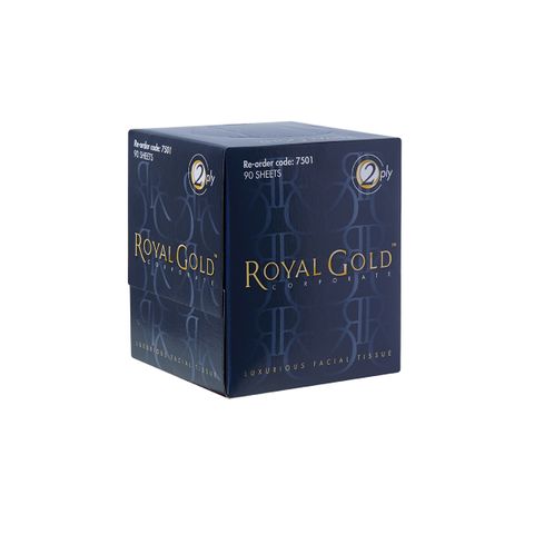 ROYAL GOLD 2PLY VIRGIN CUBE FACIAL TISSUE 90 (48)