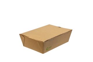 GREEN CHOICE TAKEAWAY BOX KRAFT PLA (200) LDG.