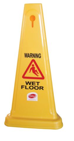 WET FLOOR CONE - YELLOW. 90CM.