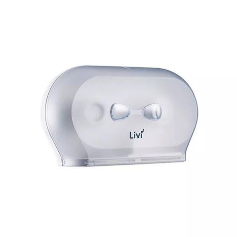 LIVI MINI JUMBO DOUBLE DISPENSER - WHITE