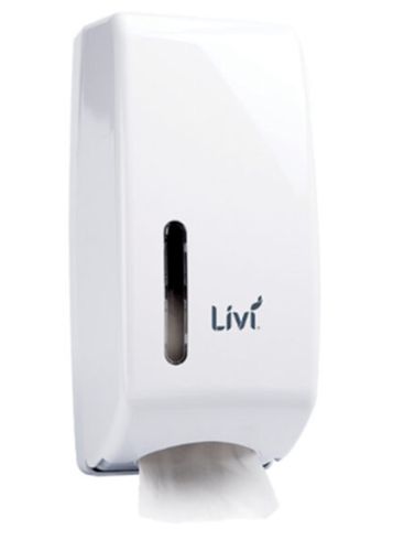 LIVI INTERLEAVE TISSUE DISPENSER - WHITE