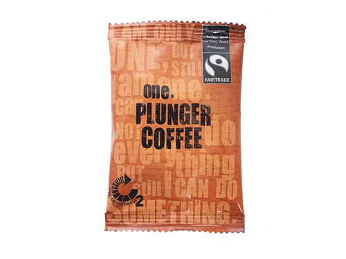 ONE FAIR TRADE PLUNGER COFFEE SACHETS (75)