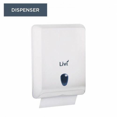 LIVI V- FOLD PAPER TOWEL DISPENSER - WHITE.