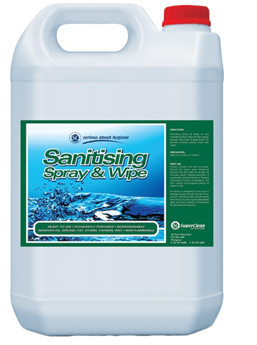 SC SANITISING SPRAY N WIPE (4X5L)