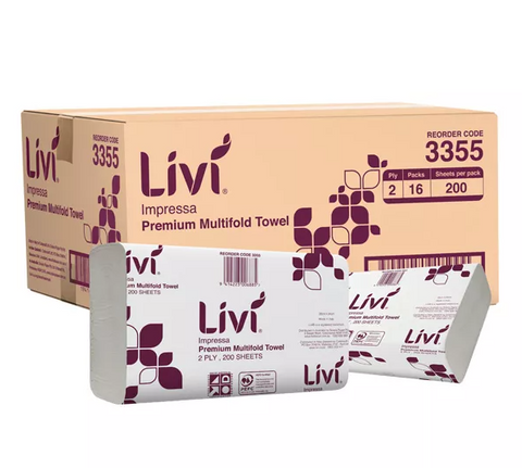 LIVI IMPRESSA 2PLY PREMIUM SLIM P/TOWEL ( 3200 )