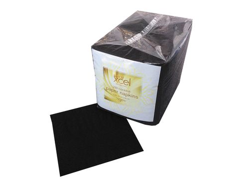 SERVIETTES COCKTAIL 2PLY BLACK (3000)