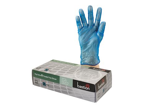 GLOVE VINYL BLUE P/FREE