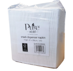 SERVIETTES PURE X-PRESS SNACK WHITE (6000)