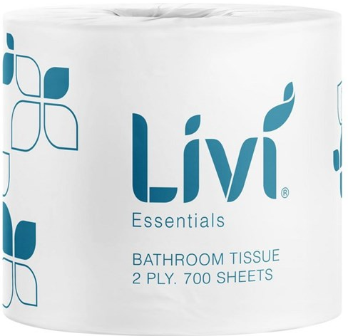 LIVI ESSENTIALS 700 2PLY TOILET ROLL (48)